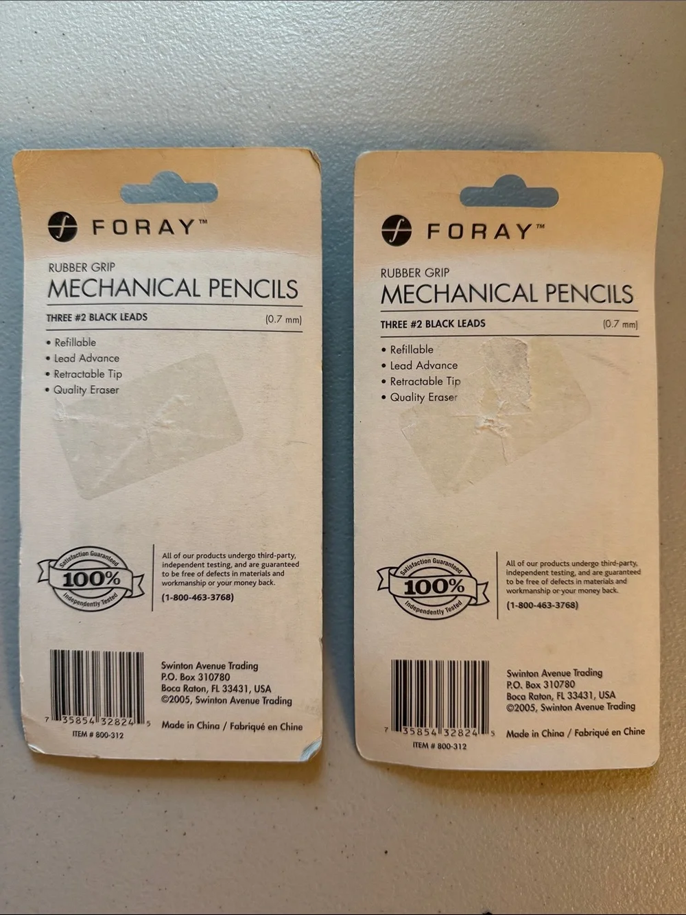 2 Packs - Foray 6-Pack 0.7mm Mechanical Pencil Set Assorted Colors Rubber Grip